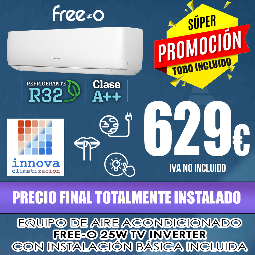Oferta Aire Acondicionado FREE-O-25V-DV 2000 Frigorías con Instalación Gratis