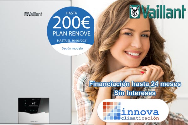 ¿Quieres cambiar de caldera? Ahora, hasta 200€ de Plan Renove Vaillant