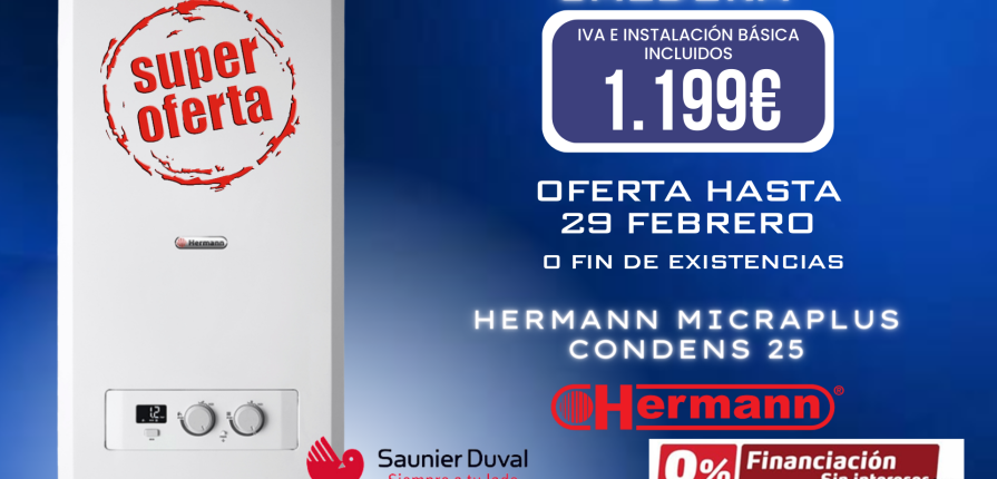 OFERTA CALDERA HERMANN MICRAPLUS CONDENS 25.